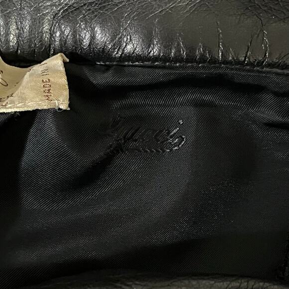 G. Gucci Vintage 70s High Rise Black Leather Pants Womenβs Size Large - Picture 7 of 16